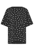 Yours Curve Black Spot Oversized T-Shirt - 18 Image 5