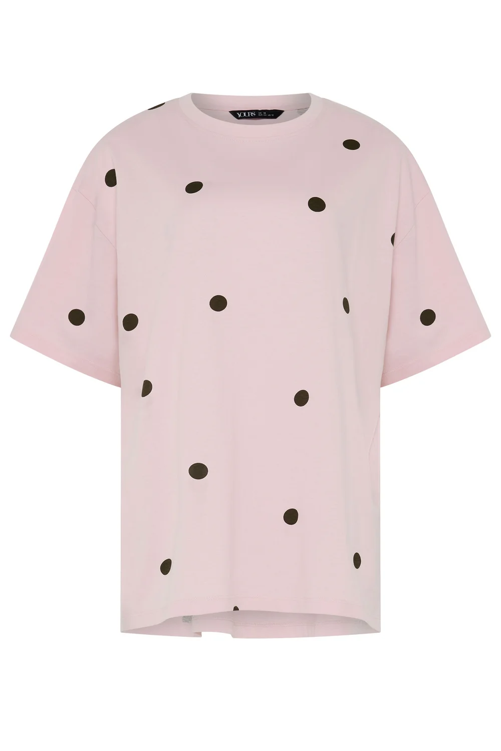 Yours Curve Pink Spot Oversized T-Shirt - 16 Image 5