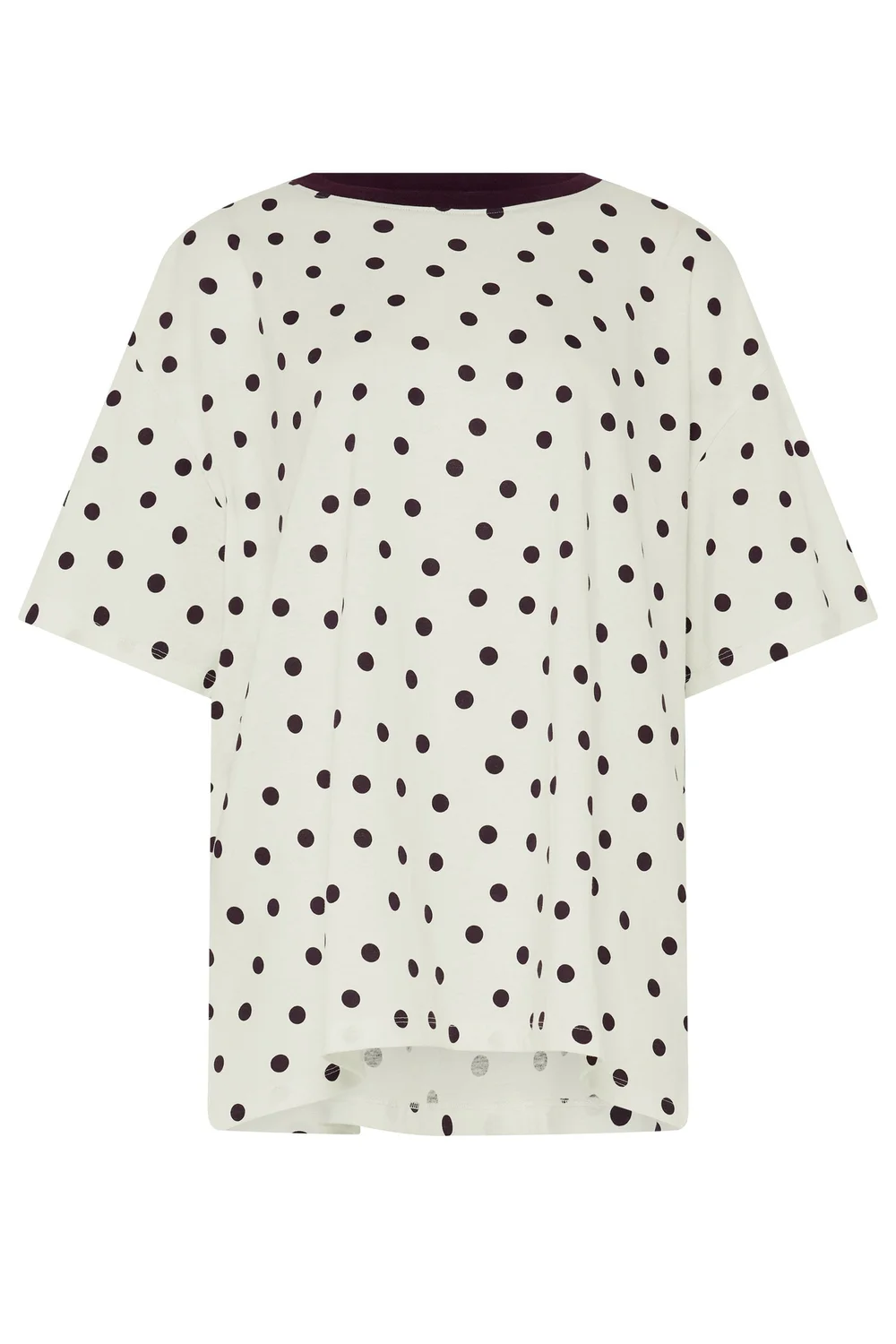 Yours Curve White Spot Oversized T-Shirt - 38-40 Image 5
