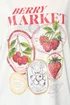 Yours Curve Ivory White 'Berry Market' Graphic T-Shirt - 22-24 Image 4