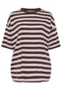 Yours Curve Chocolate Brown & Pink Boxy T-Shirt - 22-24 Image 5