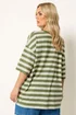 Yours Curve Khaki Green & Cream Boxy T-Shirt - 22-24 Image 3