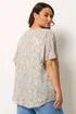 Yours Curve Natural Brown Floral Notch Neck Top - 16 Image 3