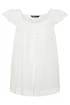 Yours Curve White Linen Cap Sleeve Top - 16 Image 5