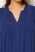 Yours Curve Navy Blue Button Through Blouse - 22-24 Image 4