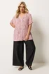 Yours Curve Pink Paisley Print Pintuck Blouse - 26-28 Image 2