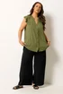 Yours Curve Green Crochet Blouse - 30-32 Image 2