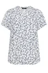 Yours Curve White Ditsy Floral Notch Neck Top - 20 Image 5