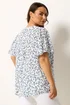 Yours Curve White Ditsy Floral Notch Neck Top - 20 Image 3