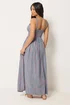 PixieGirl Petite Pink Stripe Wrap Maxi Dress - 16 Image 3