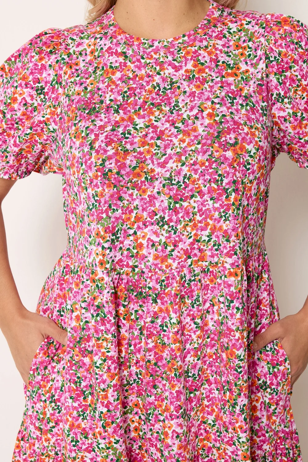 Yours Curve Pink Floral Summer Dress - 18 Image 5