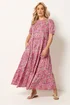 Yours Curve Pink Floral Summer Dress - 18 Image 2