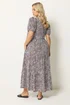 Yours Curve Brown Paisley Tiered Maxi Dress - 18 Image 3