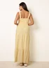 Blue Vanilla Yellow Broderie Button Down Maxi Dress - M Image 4
