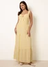 Blue Vanilla Yellow Broderie Button Down Maxi Dress - M Image 1