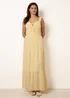 Blue Vanilla Yellow Broderie Button Down Maxi Dress - M Image 3