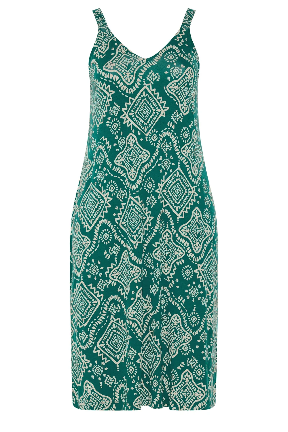 Yours Curve Blue Abstract Print Throw On Midaxi Dress - 30-32 Image 5