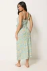 PixieGirl Petite Sage Green Ditsy Floral Belted Midi Dress - 10 Image 3