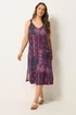 Yours Curve Purple Paisley Throw On Dress - 22-24 Image 2