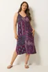 Yours Curve Purple Paisley Throw On Dress - 22-24 Image 1