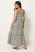 PixieGirl Petite White Zig Zag Halter Neck Maxi Dress - 12 Image 3