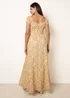 Blue Vanilla Yellow Double Front Tie Shirred Ditsy Floral Maxi Dress - S Image 4