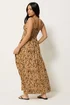 PixieGirl Petite Brown Tie Dye Wrap Maxi Dress - 10 Image 3