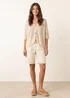 Blue Vanilla Beige Thin Knit Button Front Boxy Cardigan - One Size Image 1