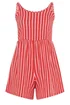 Yours Curve Orange Stripe Textured Playsuit - 30-32 Image 5