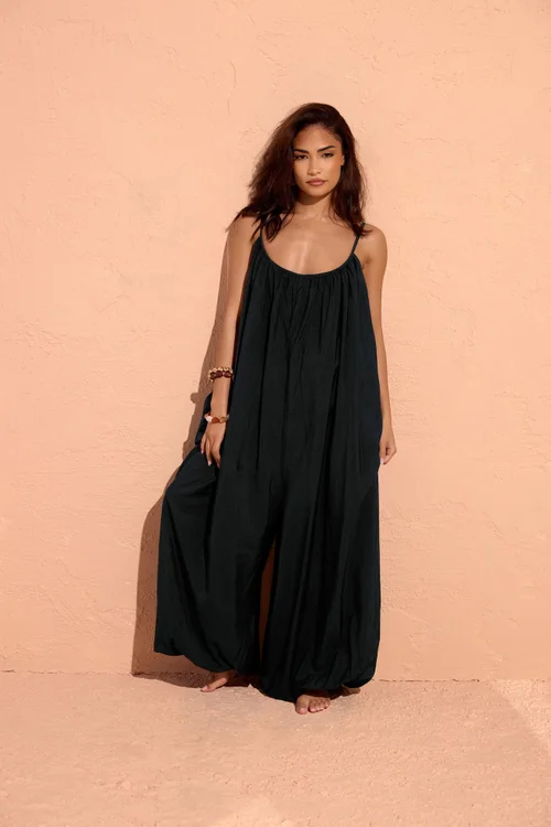 PixieGirl Petite Black Balloon Jumpsuit - 10 Image 1