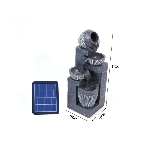 Breeins Outdoor LED Water Fountain Rockery Decor with Pump Solar Power - One Size Image 2