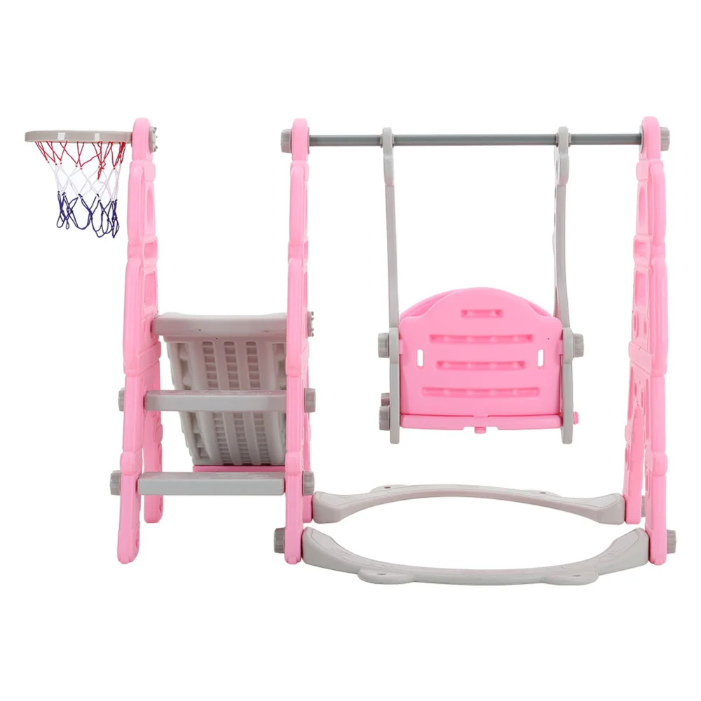 Kidkid Toddler Swing & Slide Set with Basketball Hoop - One Size Image 3