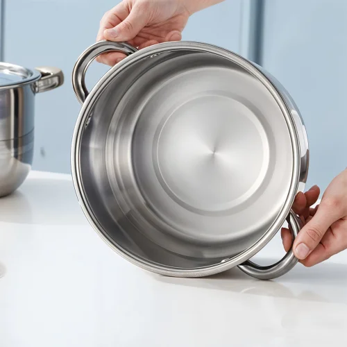 Lifeideas Stainless Steel Cookware Set with Metal Lids - One Size Image 4