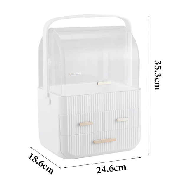 Lifeideas Desktop 3 Drawers Cosmetics Storage Organizer