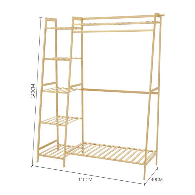 Lifeideas Bamboo Garment Clothes Rack