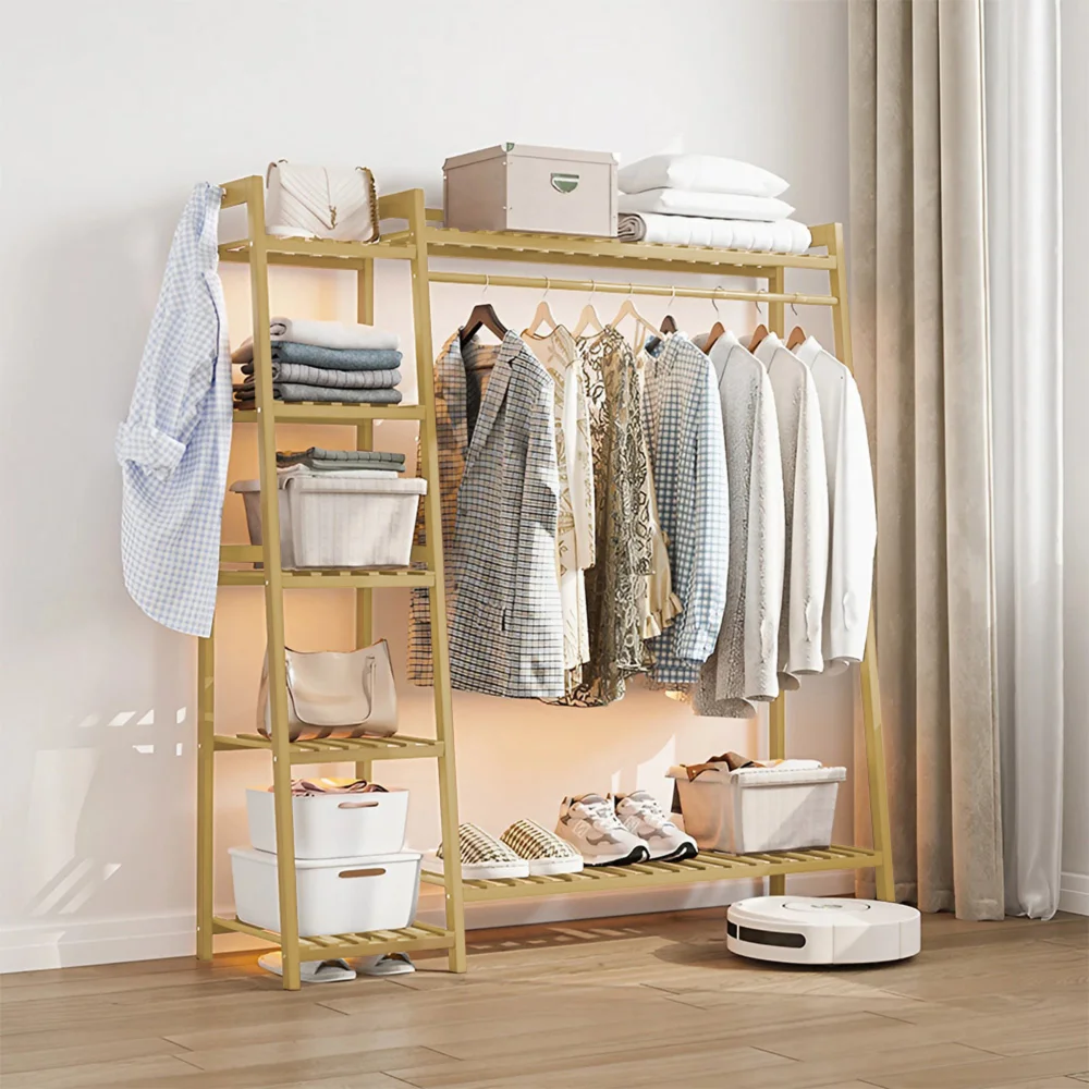 Lifeideas Bamboo Garment Clothes Rack - One Size Image 1