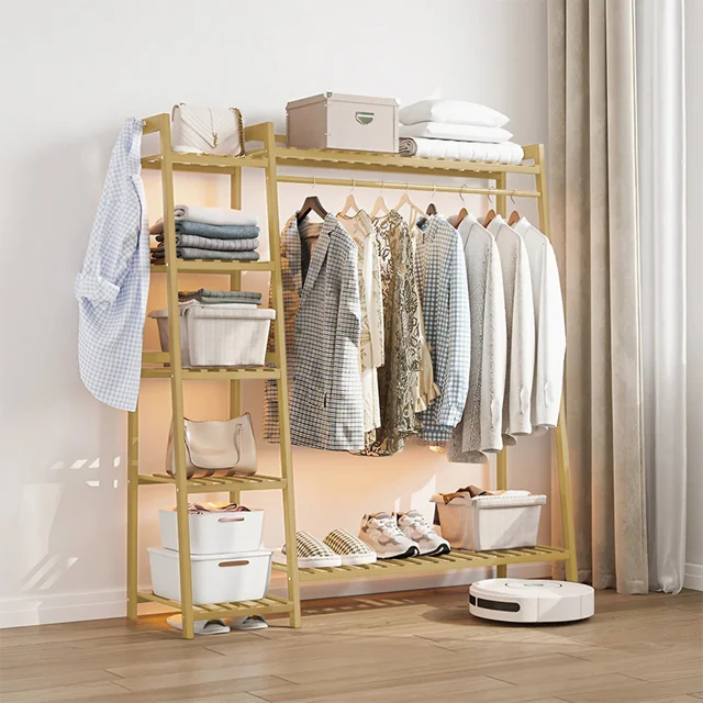 Lifeideas Bamboo Garment Clothes Rack