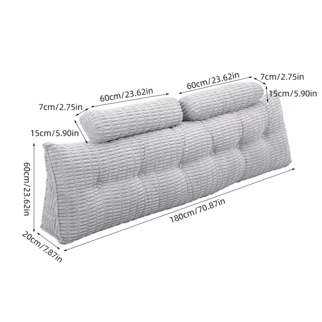 Lifeideas Triangle Wedge Headboard Pillow Backrest Support Cushion