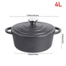Lifeideas Enameled Cast Iron Dutch Oven Pot with Lid - M Image 2