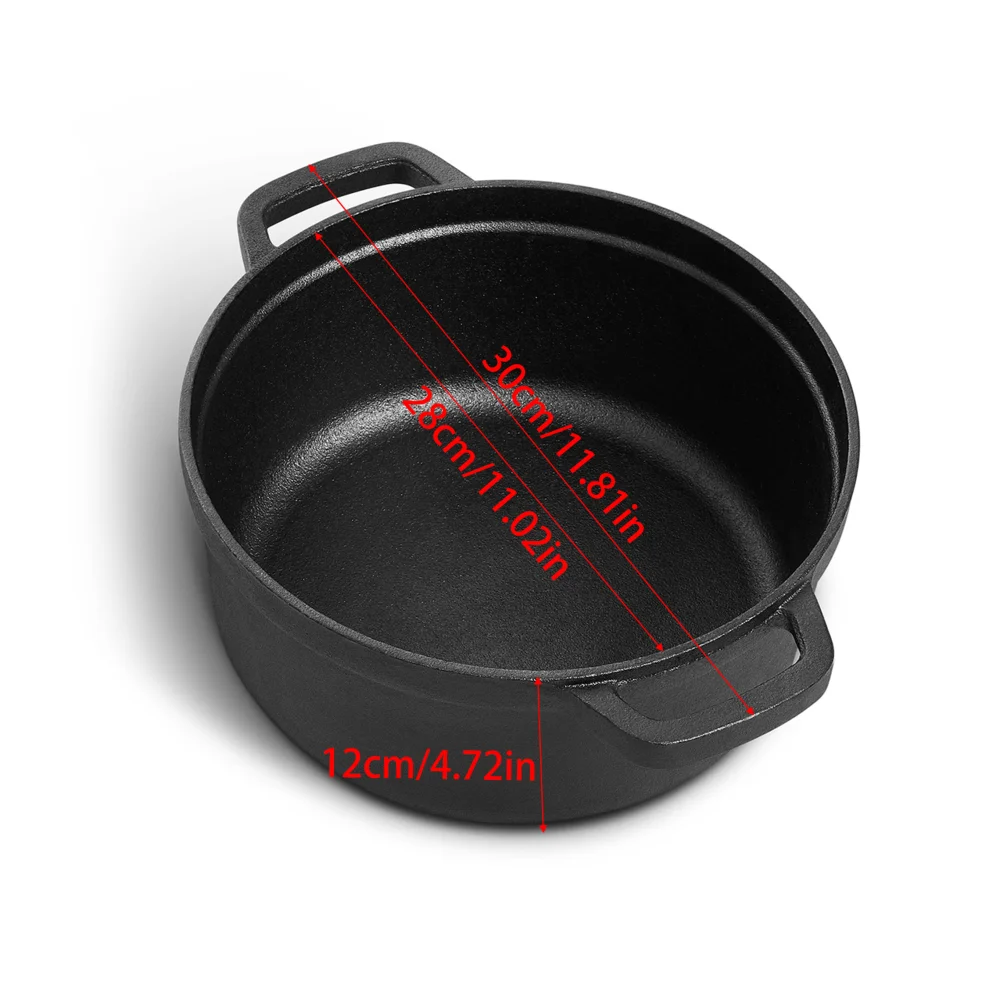 Lifeideas Round Cast Iron Grill Pan - One Size Image 2