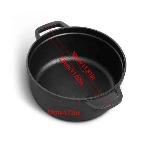 Lifeideas Round Cast Iron Grill Pan - One Size Image 2