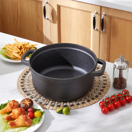 Lifeideas Round Cast Iron Grill Pan - One Size Image 1
