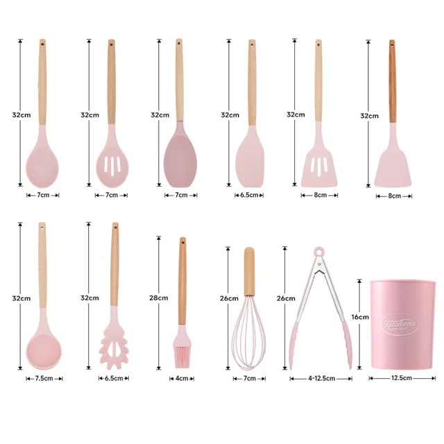 Lifeideas 11-piece Silicone Kitchen Utensil Set for Nonstick Cookware