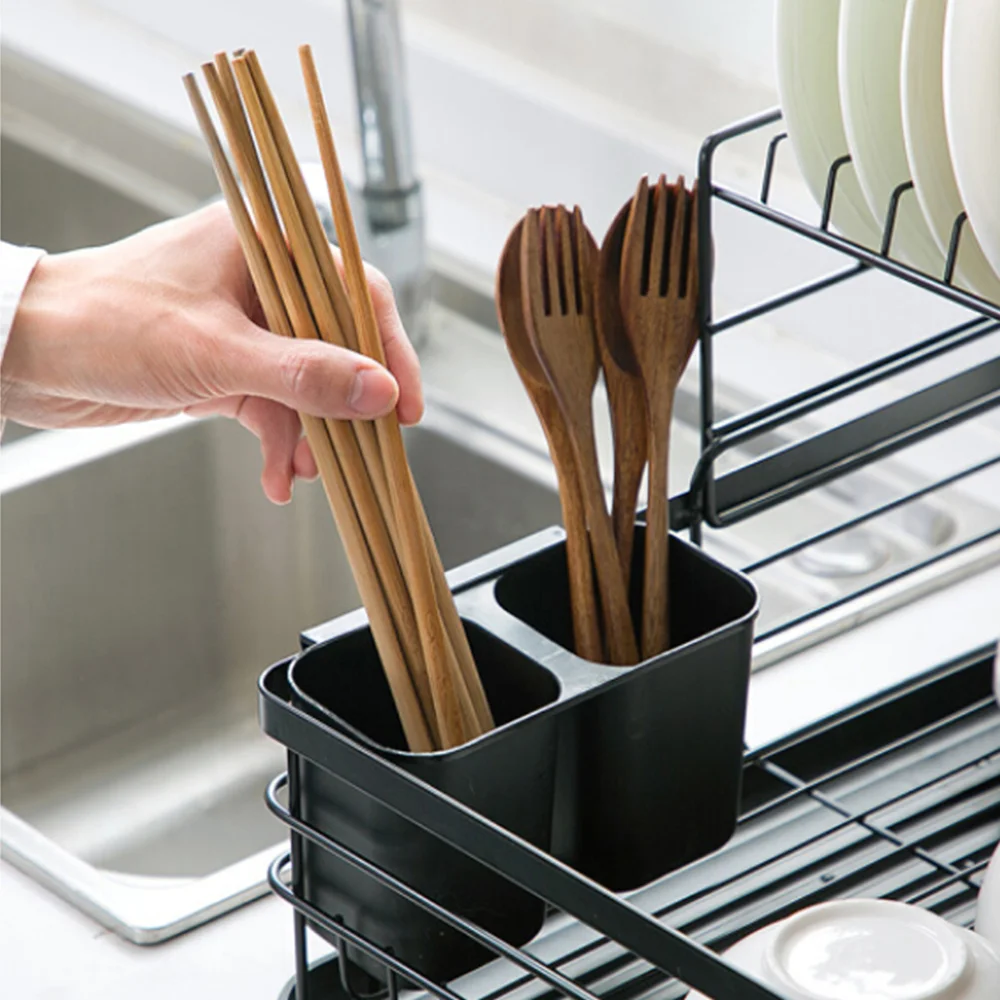 Lifeideas 2-Tier Metal Kitchen Dish Drainer Rack - One Size Image 3