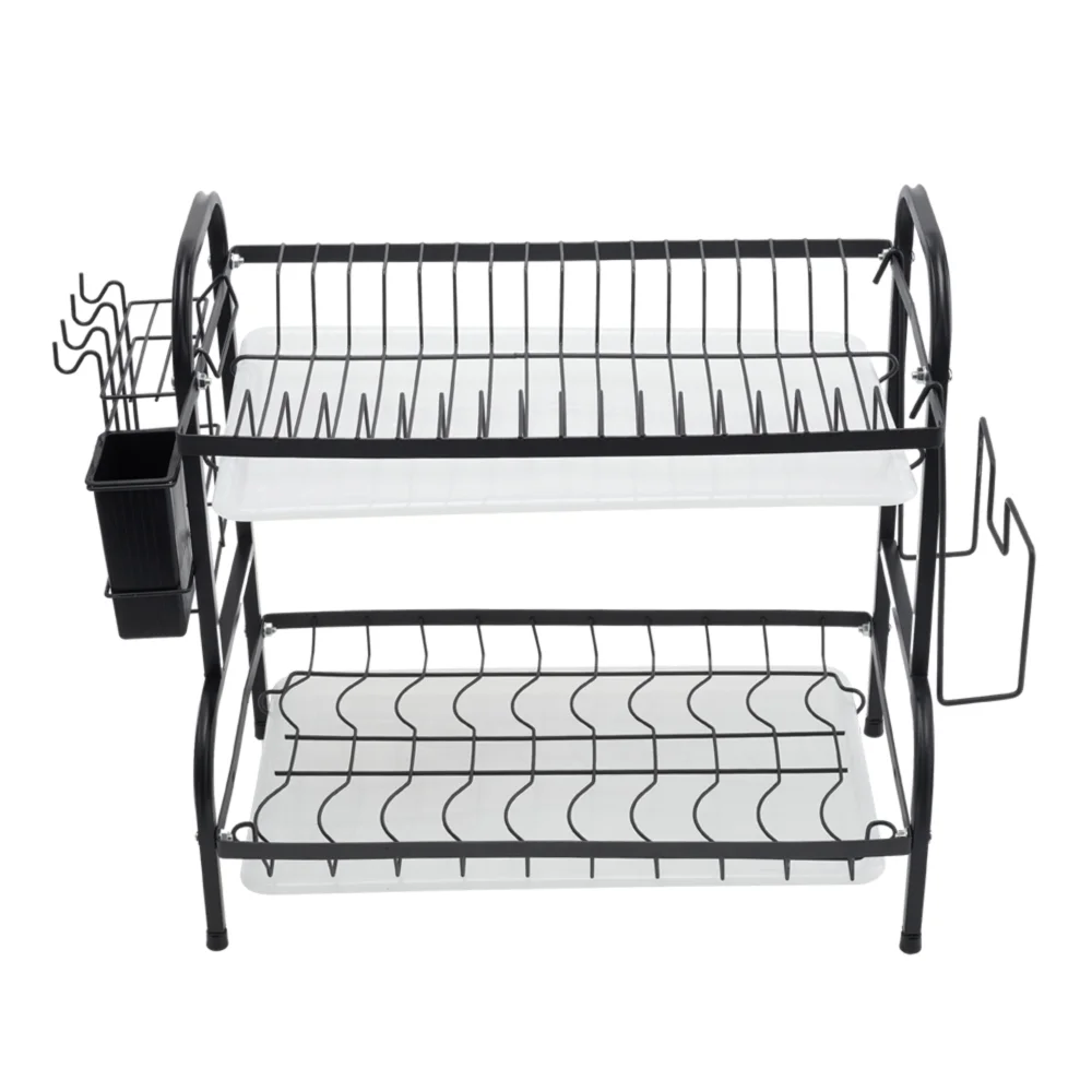 Lifeideas Steel Dish Drying Rack 2-Tier - One Size Image 3
