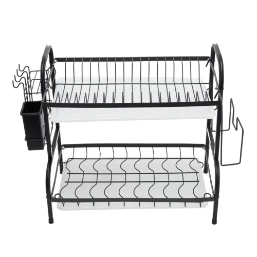 Lifeideas Steel Dish Drying Rack 2-Tier - One Size Image 3