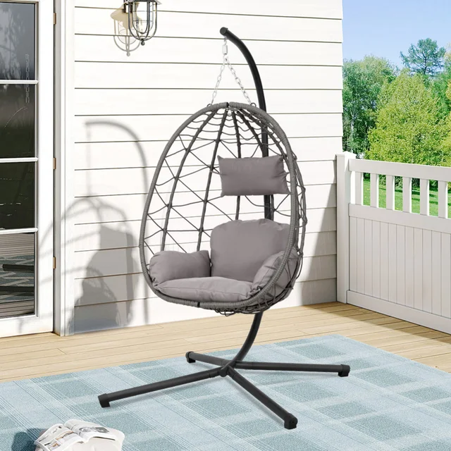 Breeins Swing Egg Chair with Stand & Cushion