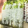 Lifeideas 12pcs Artificial White Wisteria Hanging Vines - One Size Image 1