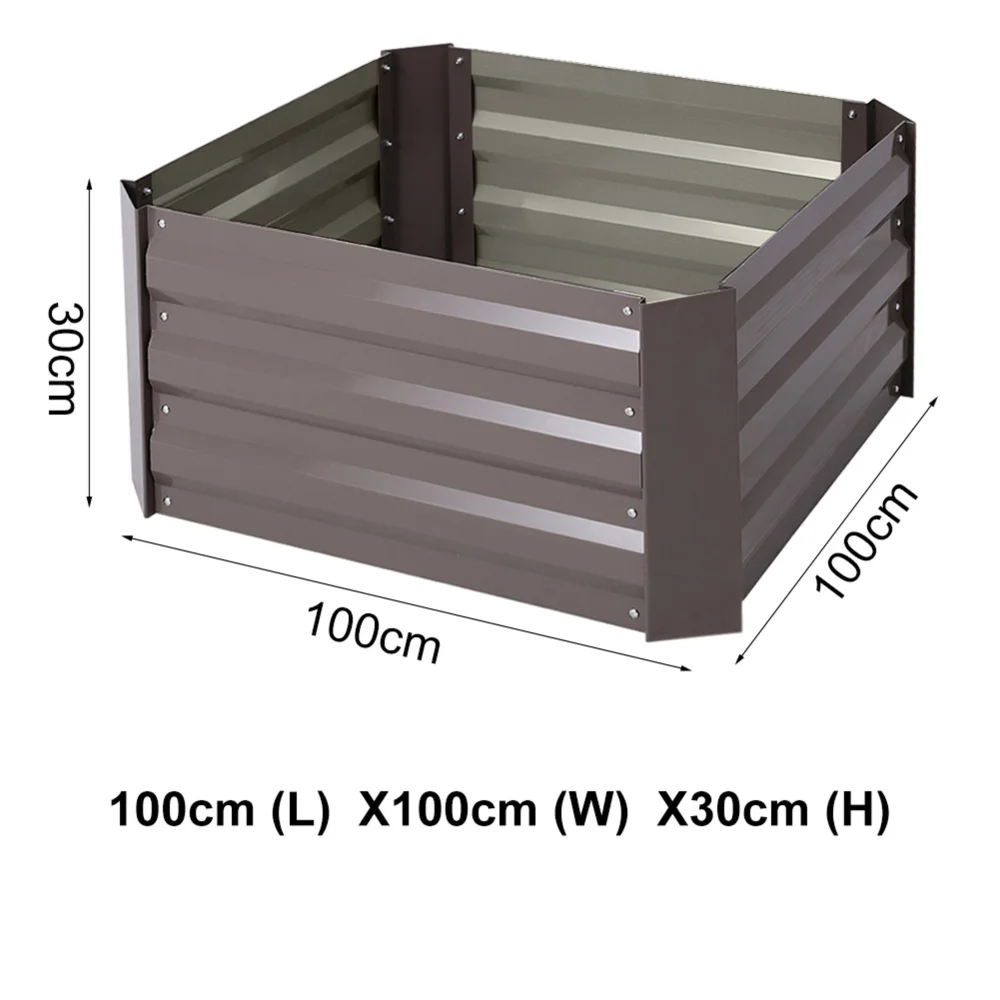 Breeins Galvanized Steel Square Raised Garden Bed Planter Box - One Size Image 2