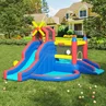 Kidkid Kids Inflatable Bouncy Castle with Double Slide & Basketball Hoop - One Size Image 1